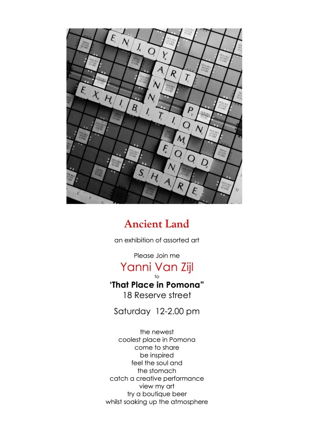 Yanni Art exhibition Sat 2nd April